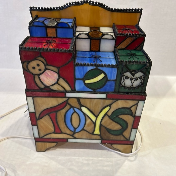 Special Times Genuine Stained Glass Lighted toy box Vintage working no box - Picture 4 of 15